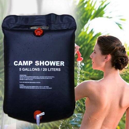 20L/5 Gallon Outdoor Solar Shower Bag Energy Heated Camping Shower Bag Portable Picnic Water Bag Camping Tent Travel Supplies