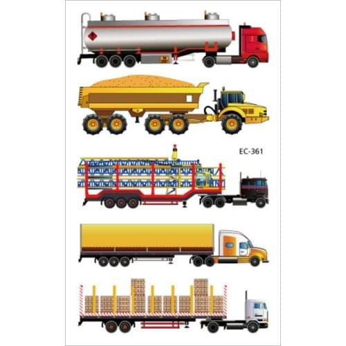 Rocooart Cartoon For Kids Cute Balloon Excavator Fake Taty Children Tatouage Body Art Waterproof Temporary Tattoo Sticker T1844