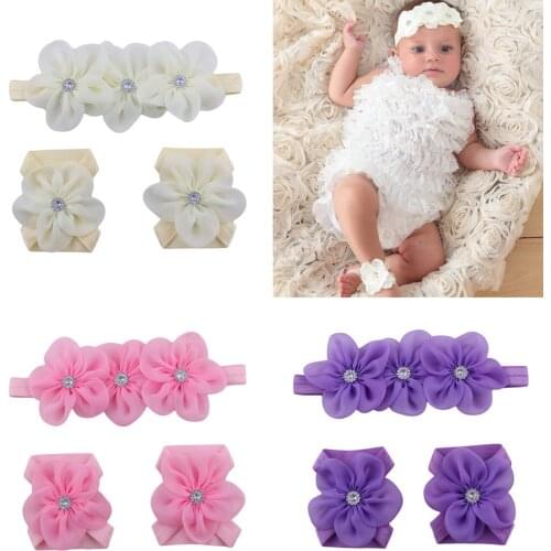 1PC lovely children Headdress flower Hair Bands Baby wrist flowers