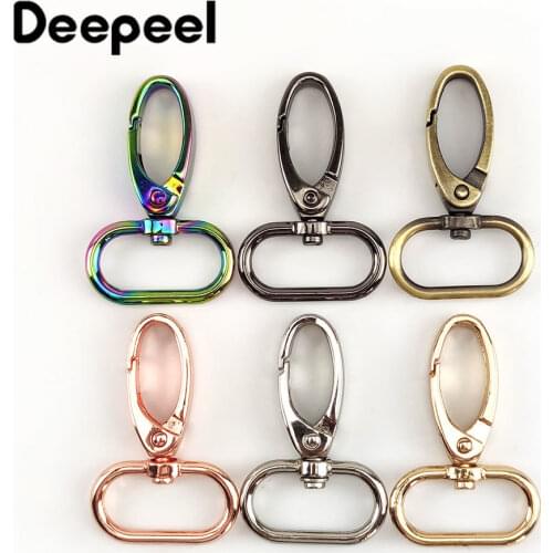 10pcs 16/20/25/32/38mm Bag Strap Hook Buckle Metal Swivel Lobster Sanp Clasp DIY Webbing Hook KeyChain Trigger Buckles Accessory
