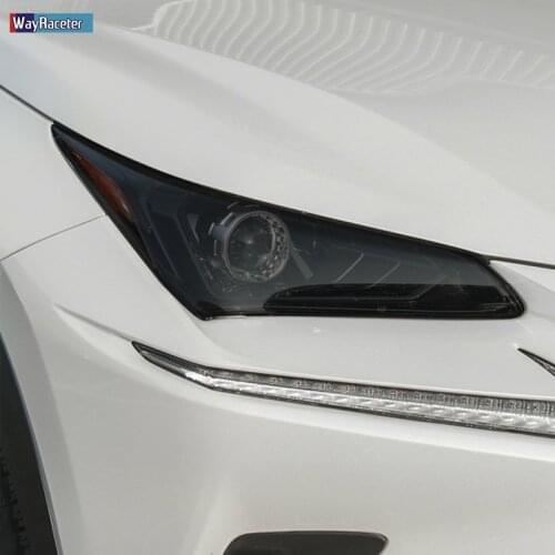 2 Pcs Car Headlight Protective Film Headlamp Transparent Black TPU Sticker For Lexus NX NX300 300h 200t 2015-2020 Accessories