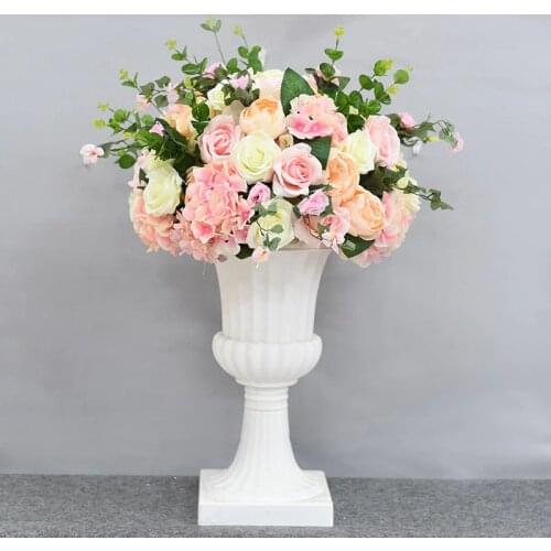 8Pcs/Lot Flower Vases Floor Plastic Vase Plant Floral Holder Flower Pot Road Lead 50cm for Home/Wedding Corridor Decoration G181