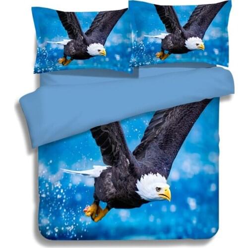 Free shipping via UPS 3d bird eagle/hawk/vulture/owl 3pcs/4pcs sanding bedding no comforter twin/full/queen size home textile