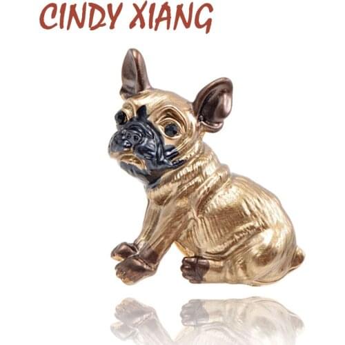 CINDY XIANG Cute Small Dog Brooches for Women and Kids Enamel Animal Brooch Pin Coat Dress Accessories Bijouterie Broches Gift