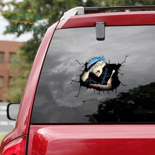 EARLFAMILY 13cm x 10.3cm for Jujutsu Kaisen Anime Car Accessoires Stickers Graffiti Decal Campervan Windshield Motorcycle Decals