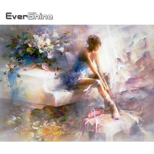 Evershine Diamond Painting Woman Cross Stitch Kit Diamond Embroidery Girl New Arrival Portrait Mosaic Rhinestone Picture Art