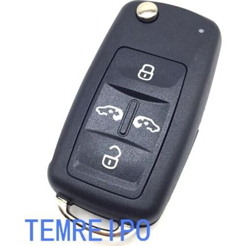 Flip Car Remote key shell cover fits for Vol kswagen 4 button key case shell for Vol kswagen