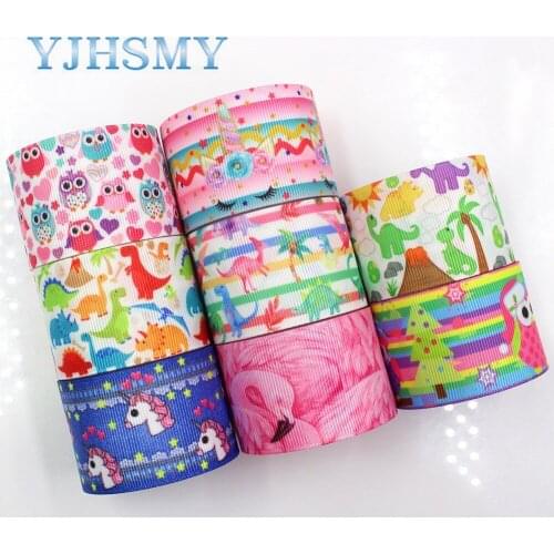 YJHSMY G-18925-1141,38 mm 5 yards Animal cartoon Ribbons Thermal transfer Printed grosgrain,Gift wrapping DIY materials