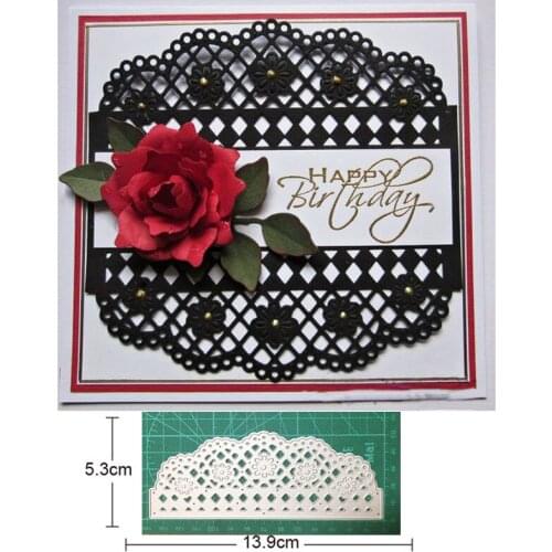 Lace Flower edge Border Metal Cutting Dies Stencil Dies for DIY Scrapbooking dies Decorative Embossing die cut Paper Card Making