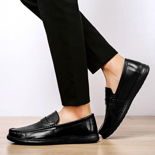 Men black leisure breathable sapatos sapato leather masculino mens casuales shoes new spring informales sale fashion Mens cuero