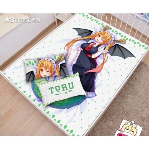 Japanese Anime Cartoon Kobayashi-san Chi no Maid Dragon Mattress Cover Fitted Sheet Fitted cover bedspread counterpane No.3