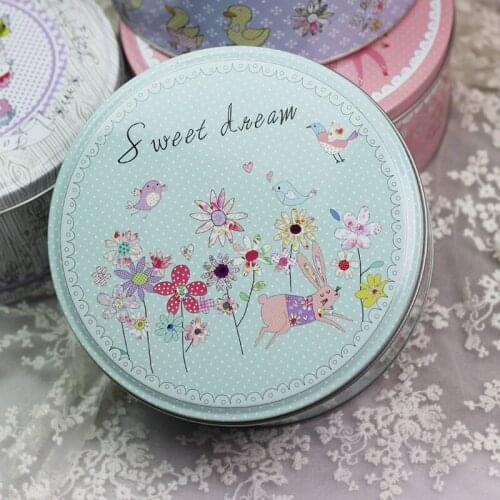New Fashion Large Cookie Tin Box Valentines Day Gift Tin Box Cartoon Tin Storage Box Gift Wedding & Engagement Birthday Party