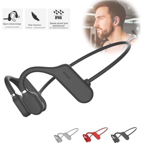 New Bone Conduction Headphones Bluetooth Wireless Waterproof Comfortable Wear Open Ear Hook Light Weight Sports Earphones