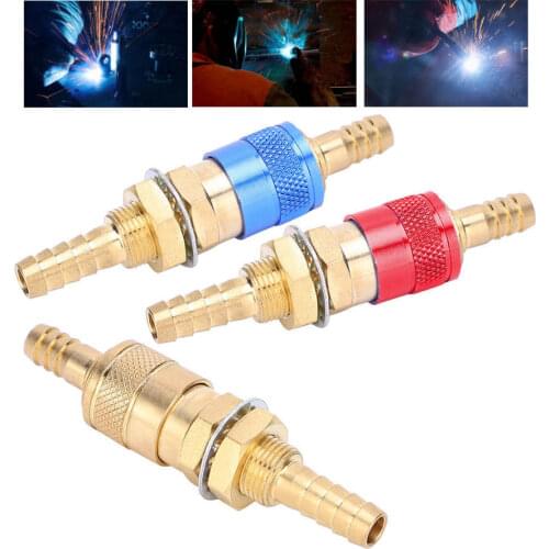 8mm Brass Water Cooled Adapter Pair Of Water Cooled And Gas Adapter Quick Connector Fitting For MIG TIG Welder Torch