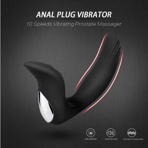 Remote Anal Plug Vibrator USB Rechargeable Silicone Prostate Stimulator Butt Plug Prostate Massage Sex Toys For Men Dildo