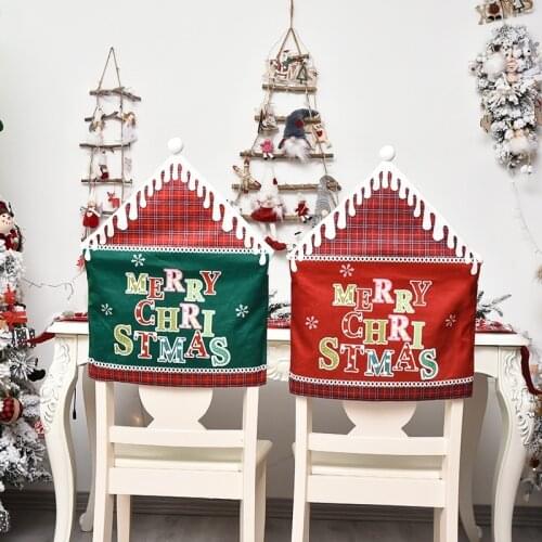 Christmas decorations for home Santa Claus Hat Chair Cover Christmas Ornaments happy new year 2022 Xmas Gifts kerst navidad