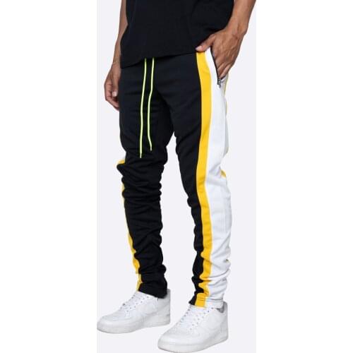 Hot style Men Jogger Pants Fitness Bodybuilding Gyms Long Pants Spring Autumn Side Stripe Casual Fashion Men Sweatpants Trousers