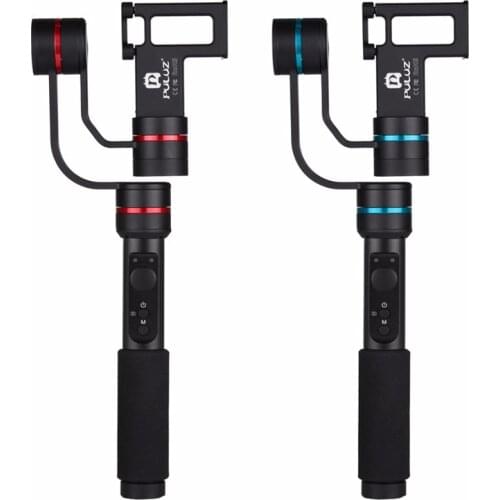 PULUZ G1 3-Axis Handheld Gimbal Steadicam Stabilizer Clamp Mount 360 Degree Phone Sport Camera Gimbal Kit with Tripod Light