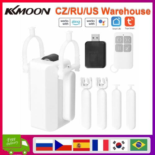 M027 Tuya WiFi Smart Curtain Motor Remote Controller Electric Curtain Motors Switch APP Control for U-Track/I-Track/Roman Rod