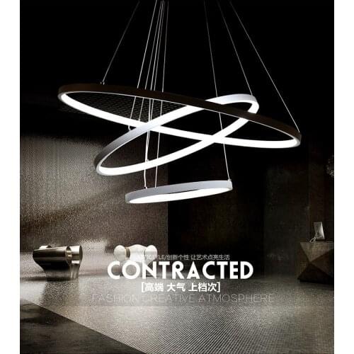 Modern Led Pendant Lights Lamparas Acrylic Chandelier Ceiling Lamp Luminaire Deco Restaurant Lights Industrial Lighting Fixtures