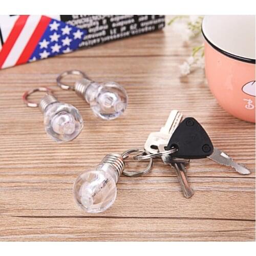 LED Flashlight Light colorful Mini Bulb Lamp Key Chain Ring Keychain Clear Lamp Torch Keyring