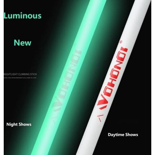 Luminous Walk Stick Carbon Fiber Walking Telescopic Stick Hiking Accessories Trekking Pole For Climbing Walking Cane Ski