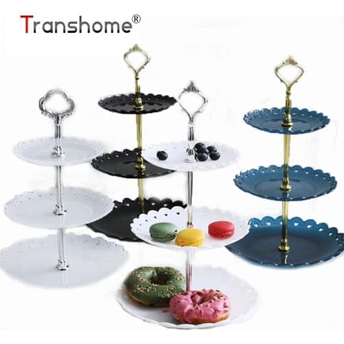 Transhome 3 Layer Wedding High capacit Cake Plate Stand Dessert Fruit Vegetable Placed Tool Wedding Birthday Party Cupcake Stand