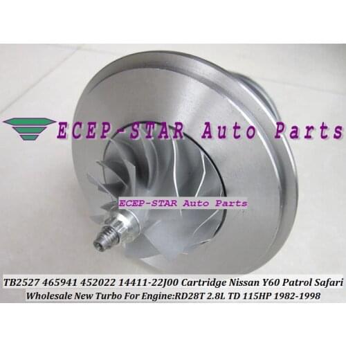 Turbo CHRA Cartridge Core TB2527 465941 465941-5005S 452022 14411-22J00 Turbocharger For NISSAN Y60 Patrol Safari 82- RD28T 2.8L