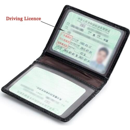 Vintage Genuine Leather driving licence holder Credit Card Holder Card Wallet Bus Card ID Pouch driver licence case