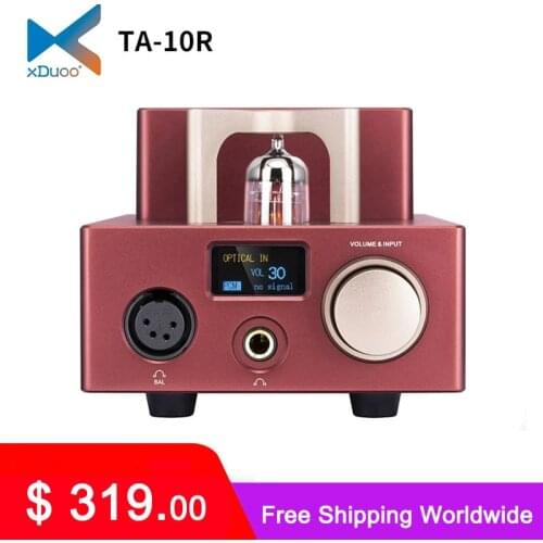 XDUOO TA-10R Headphone Amplifier AK4493EQ XU208 USB RCA Coax Opt PCM DSD DXD 12AU7 TA10R Tube Amplifier