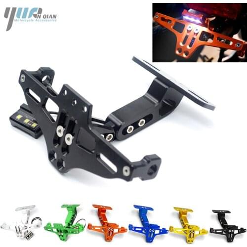 YUANQIAN Moto CNC Licence Plate Holder License Plate Bracket Frame Number Plate FOR Suzuki Yamaha 690 390 200 125 rc125