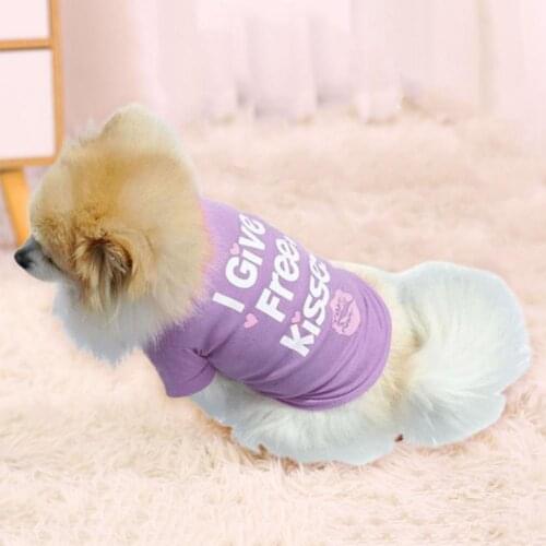Pet Vest Letter Printing Absorbent Short Sleeve Fashion Puppy T-shirt for Outdoor mascotas