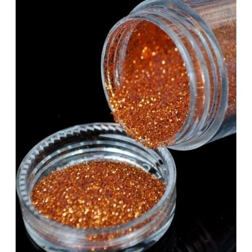 16 color options Acrylic UV Nail Art Glitter Powder Dust small glitter Tips Decoration Orange N 46