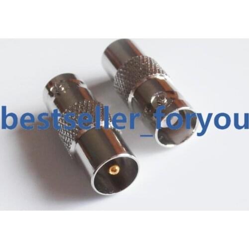 1X Connector BNC Female Jack To IEC PAL DVB-T TV Male Plug Straight RF Adapter Connector