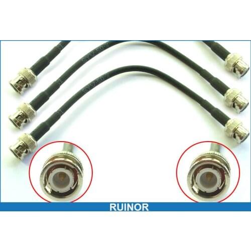 20pcs BNC Male to BNC Male Plug Cables Double Straight Crimp RG58 Connector