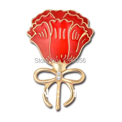 2019 new Mothers day red Carnations jewerlry gift fashion flower lapel pins for wedding dress X1477