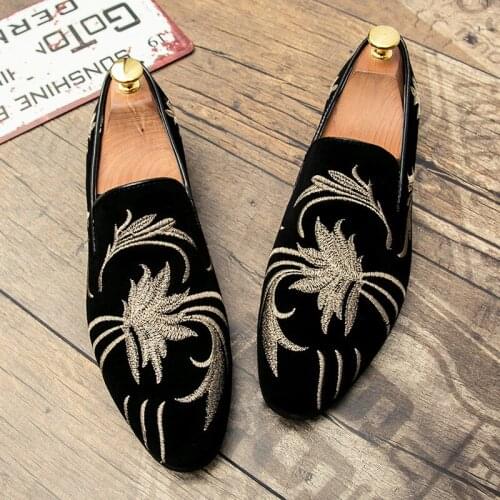 2019 new Men Dress Shoes Evening Party Wedding Shoes Daily Office Suit Shoes Cow Suede Chaussures Hommes Big Size 47 S4-51