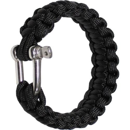 2020 Newly Outdoor Military Survival U Shap Steel Buckle Parachute Cord Rope Bracelets Woven Emergency Bangles