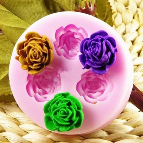 EZLIFE 1PC 3D Silicone Mold Mini Rose Shape Mould For Soap Ice Chocolate Candy Tools Cake C3A3