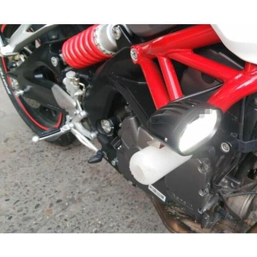 40W Pair Led Motorcycle flashlight Bumper Fork Mounts Motorbike driving spotlight Auxiliary fog light Offroad Autos headlights