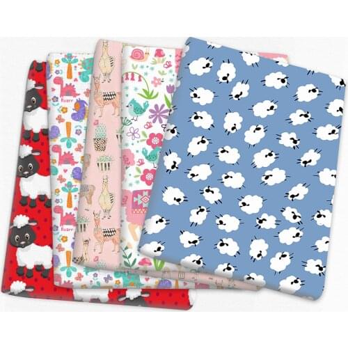 50*145cm Sheep Polyester Fabric for Tissue Kids Home Textile Patchwork Cloth DIY Sewing Quilting Curtain,c16161