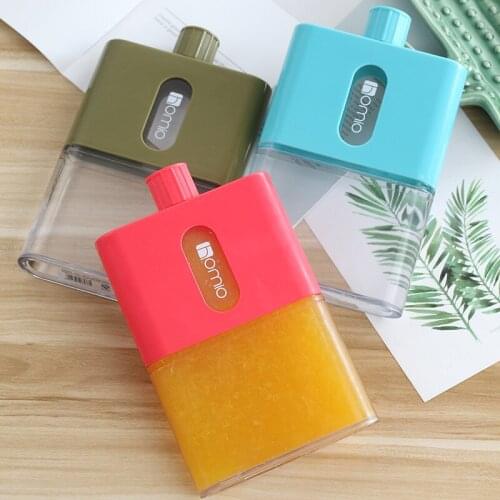 A5 Paper Book Bottle Flask Flat Water Bottle Plastic Portable Paper Pad Notebook Water Bottles Flat Drinks Kettle WJ918