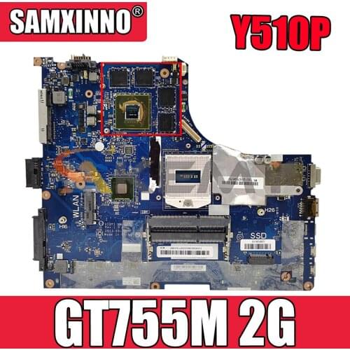 Akemy VIQY1 NM-A032 For Lenovo Y510P Laptop Motherboard 11S 90003641 90002926 PGA94 GT755M 2G DDR3 100% Free Shipping