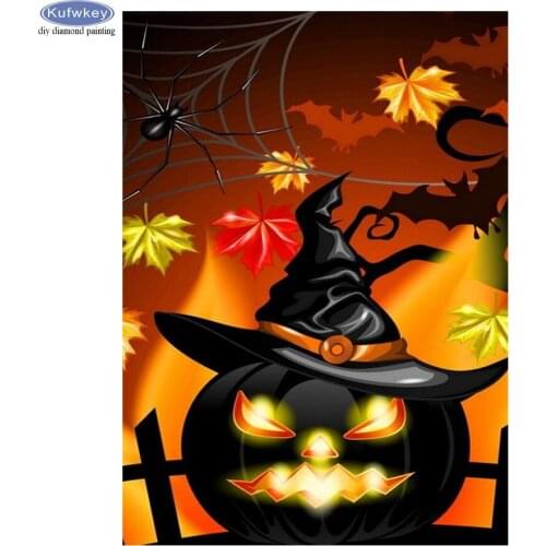 Diamond Embroidery Halloween pumpkin 5D DIY Diamond Painting Cross Stitch Kit 3d Picture Needlework Diamond Mosaic Decoration