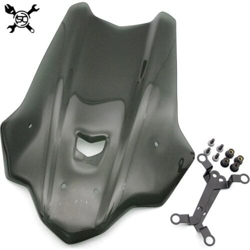 Free Shipping Motorcycle Windshield WindScreen Visor Viser Fits For Yamaha New MT10 MT-10 17 16 FZ-10 FZ10 2016-2017 Double Bubb