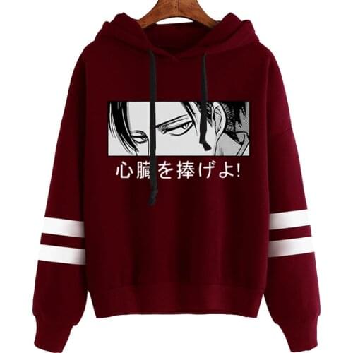 Men Hoodies Attack on Titan Pullovers Hoodies Sweatshirts Attack on Titan Eye Print Anime Hoody Streetwear Tops
