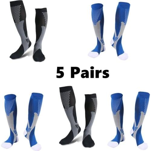 3/4/5/6/7 Pairs Compression Socks Men Women Quality Cycling Socks Edema Diabetes Varicose Veins Marathon Running Sports Stocking