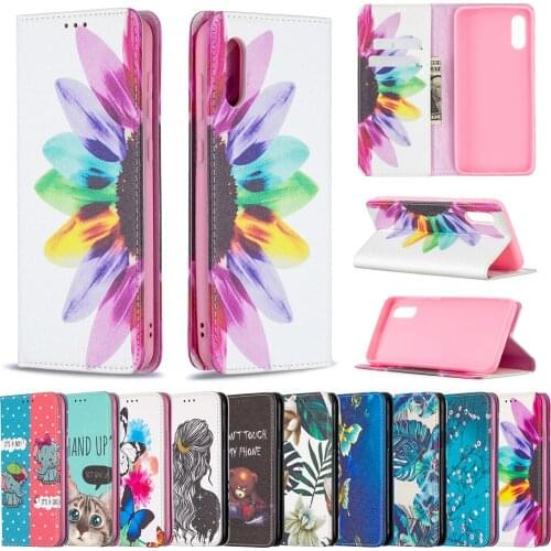 Wallet Leather Case for Samsung Galaxy A72 A52 A32 A02 M02 Flip Cover Card Solts Shockproof Full Protection Painted Pattern Capa