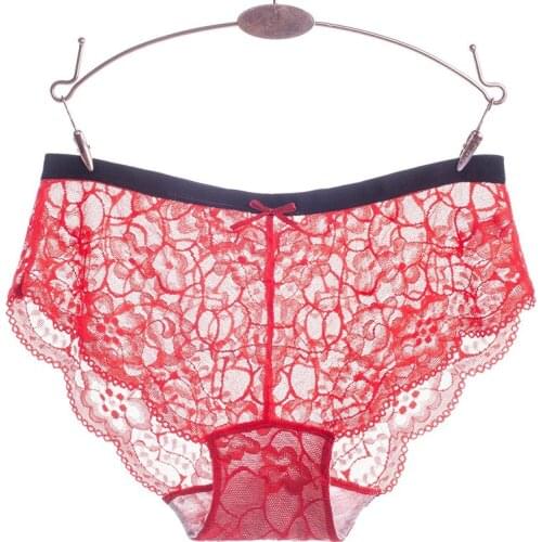 Lace Panties Sexy Hollow Out Brief Soft Stretch Womens Intimates Seamless Transparent Underwear 8 Colors