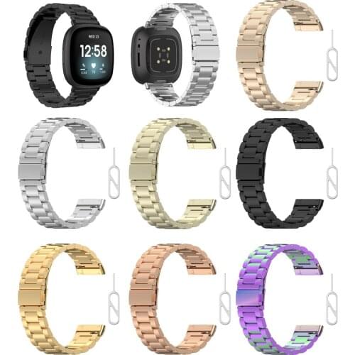 Metal Band For Fitbit Versa 3 Wrist Bracelet For Fitbit Versa3 Strap Replacement Stainless Steel Loop smart watch Accessories